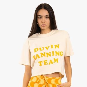 Tanning Team Crop Tee - Antique